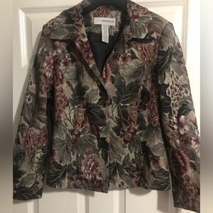 SAG HARBOR Multi Color Floral Blazer Size 14
